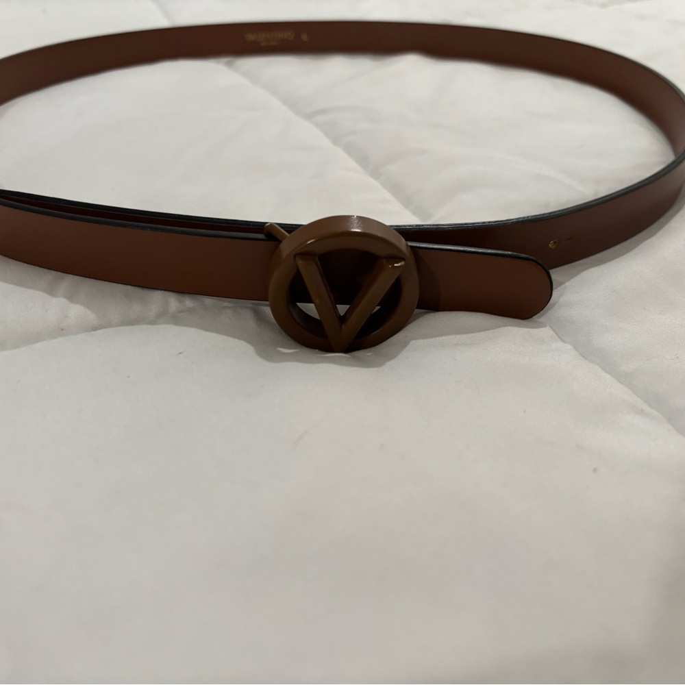 Valentino Brown Leather Belt